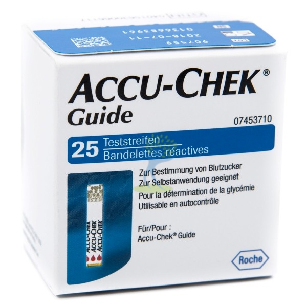 Accu-Chek Linea Controllo Glicemia Guide 25 Strisce Rilevatrici Plasma